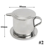 Practical Durable High Quality Hot Sale Coffee Pot Coffee Maker Accessory Stainless Steel Vietnamese Home Silver