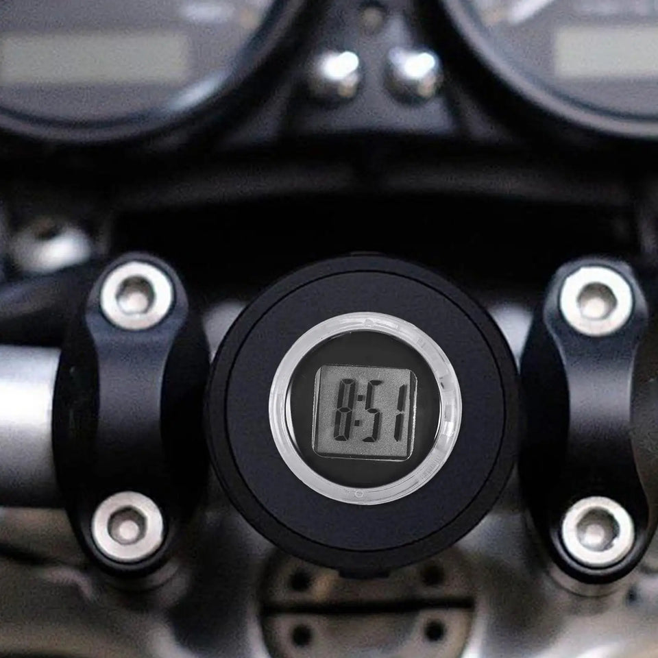 Mini Digital Motorcycle Clock Electronic Clocks Electronic Watch LCD Display Digital With Self-Adhesive Bracket Electronic Clock