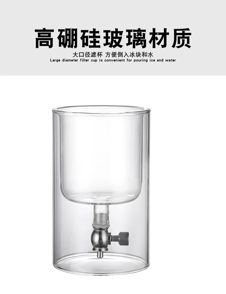 Glass Cold brew coffee maker Glass coffee set Double ice drop coffee maker Hand brew coffee maker Coffee tools