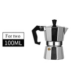 Mocha Coffee Pot Stovetop Espresso Maker Aluminum Silver Coffee Percolator Home Hand-brewed Octagonal Moka Pot Kitchen Utensils