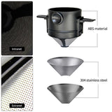 Coffee Maker Portable Pour Over Coffee Maker Set With Stainless Steel Coffee Mug Collapsible Pour Over Coffee Filter For Travel