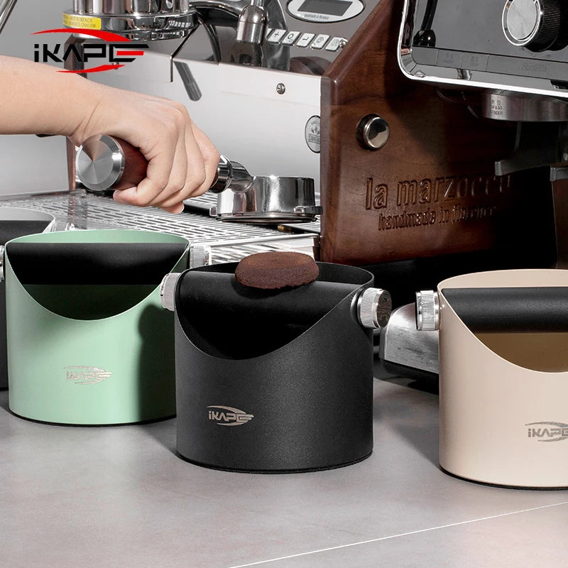 IKAPE Espresso Knock Box,Premium Coffee Knock Box,With Removable Knock Bar and Non-Slip Base for Espresso Barista