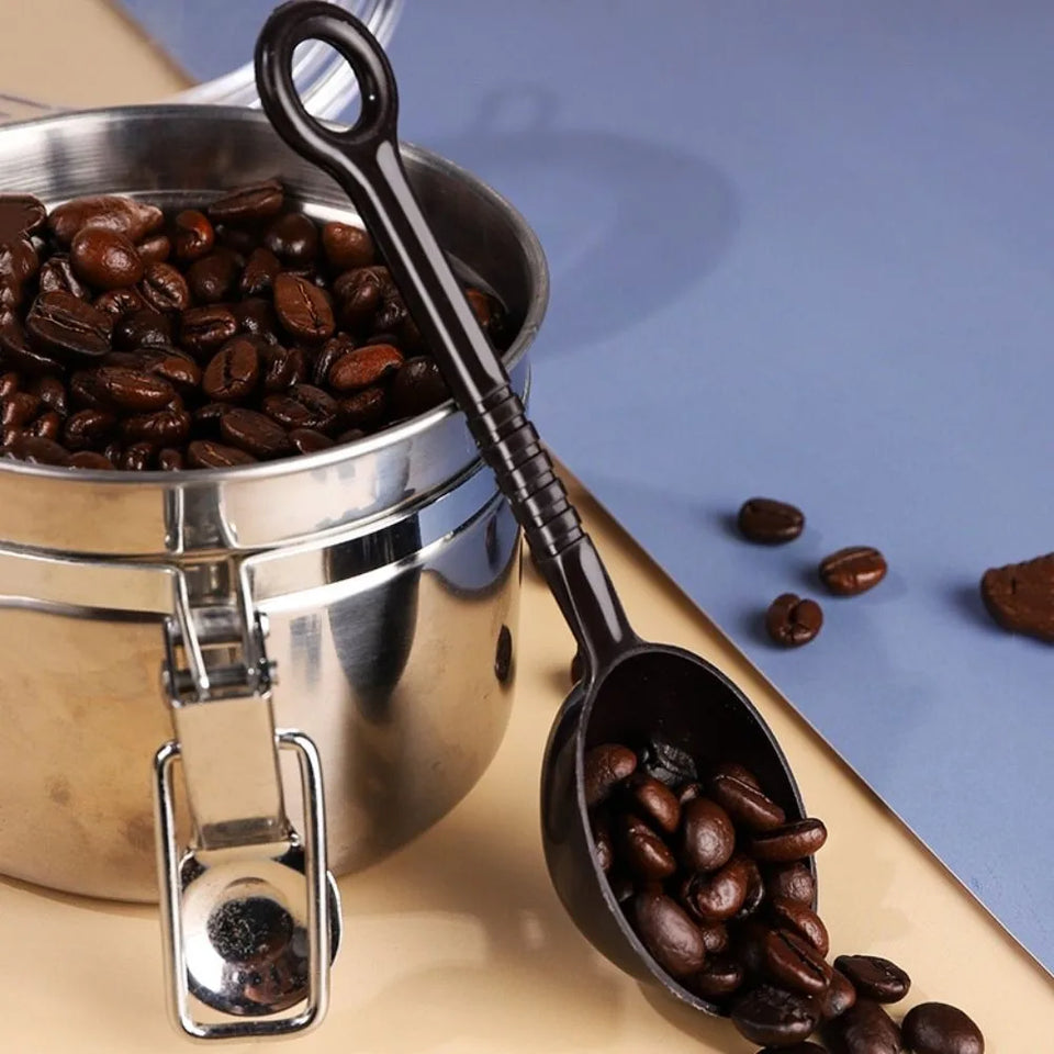 Multipurpose 10g Measuring Spoon Coffee/Black Plastic Coffee Scoop Hangable Non-slip Long Handle Sugar Scoop Milk Tea Shop
