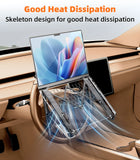 Hipacool Metal Car Steering Wheel Laptop Stand Portable 5-Levels Adjustable Laptop Tablet Holder Aluminum Alloy Car Accessories