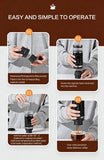 Outdoor camping portable capsule coffee machine, 3-in-1 multi-functional espresso machine with built-in wireless milk frother.