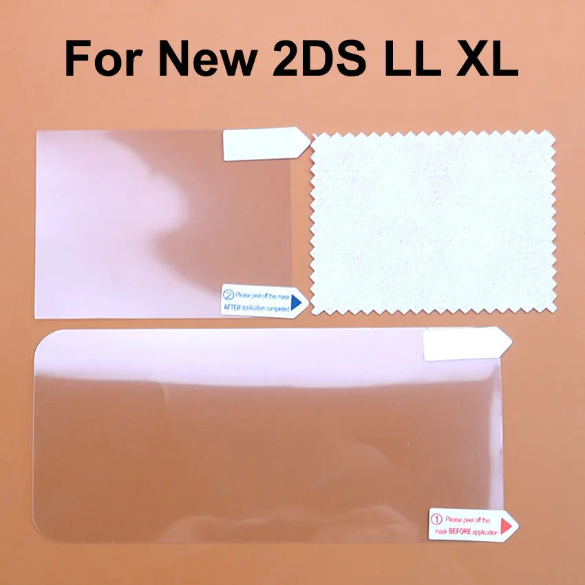 JCD For New 2DS 3DS XL LL Clear Split Shell Transparent Protective Cover Case Screen Film LCD Screen Protector