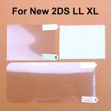 JCD For New 2DS 3DS XL LL Clear Split Shell Transparent Protective Cover Case Screen Film LCD Screen Protector
