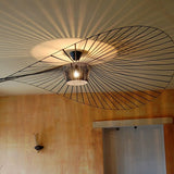 Italian Nordic Straw Hat Pendant Light Restaurant Art Living room Designer Industrial Retro Restaurant Kitchen Hanging Lights