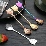 Creative Cat Claw Spoon Ice Cream Cake Dessert Teaspoon Scoops Tableware Kitchen Accessories Stainless Steel Coffee Mixing Spoon