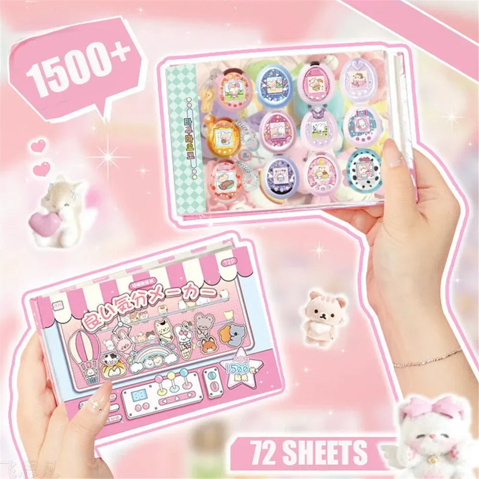 New 1Style 72Pcs/bag Good Mood Maker Cut Film Sticker Book Handbook Scrapbook Phone Case Photo Frame Calendar DIY