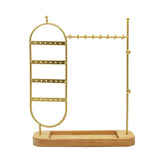 1 desktop solid wood base jewelry rack suitable for organizing and storing watches, earrings, bracelets, necklaces, etc