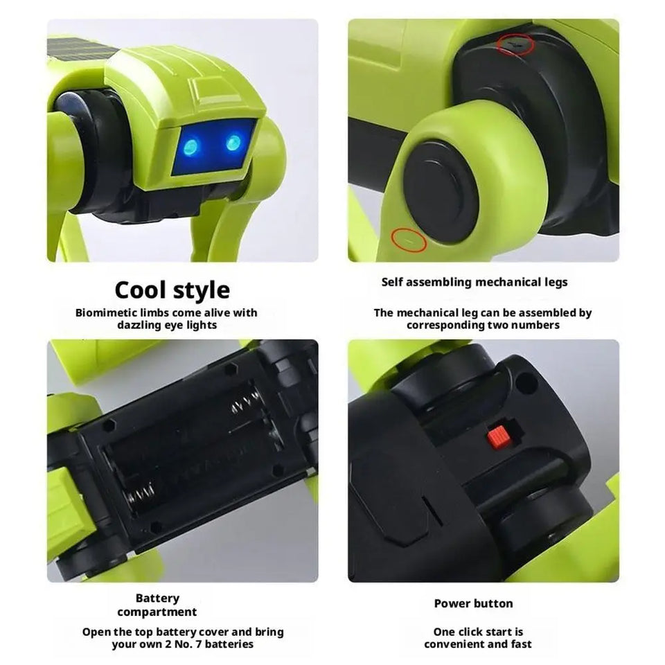 Children's Interactive Robotic Dog Simulated Dog Walking Dog Toy Bionic Design Science Teaching DIY Assembling Model