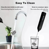 Electric Milk Frother Handheld Egg Beater USB Rechargeable Mini Cordless Coffee Whisk Milk Foam Maker Automatic Eggs Blender