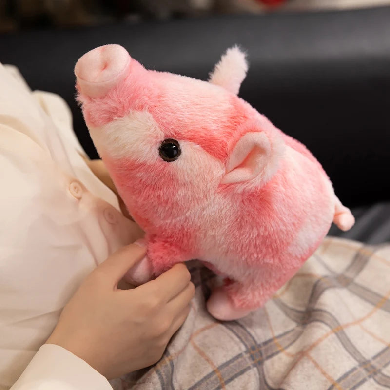23cm Simulation Lovely Pig Plush Toy Stuffed Soft Huggable Pillow Home Ornament Birthday Gifts