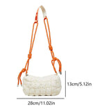 Stylish Women Quilted Cloud Bag with Braided Rope Strap Soft Shoulder Bag Perfect for Daily Use and Casual Outings