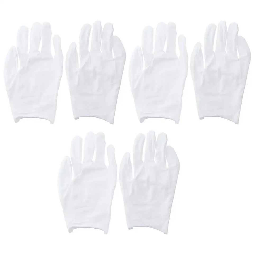 New 1/6/12 Pairs Wenvian Quality Inspection Gloves of Medium Thick Label of Work Cotton Thick White Work Safe Cotton Man Woman