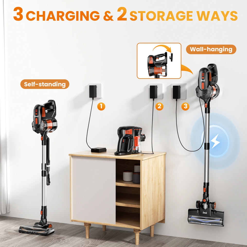 INSE V770 Cordless Stick Vacuum Cleaner, 25Kpa 6-in-1 Lightweight Handheld Vacuum