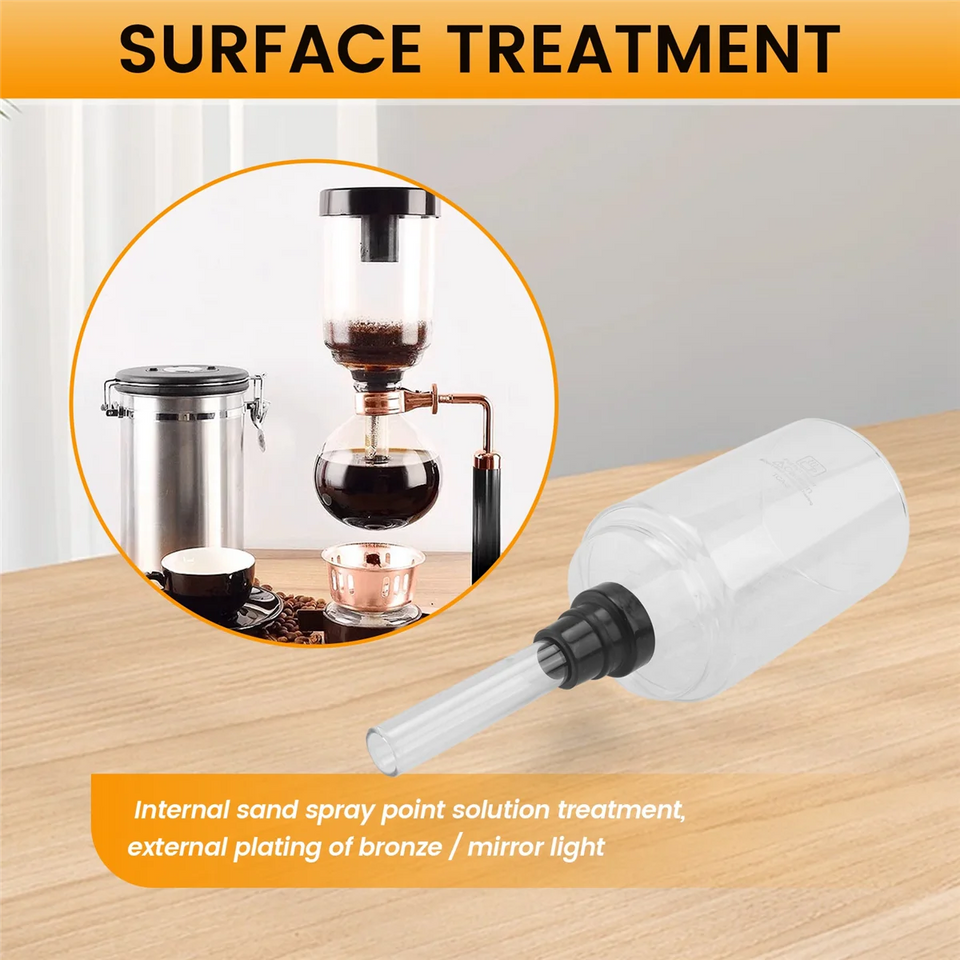 OQZEX Coffee Syphon Pot Accessories TCA-3/5Cup High Quality Glass Siphon Vacuum Pot Coffee Maker Parts Replace(A)