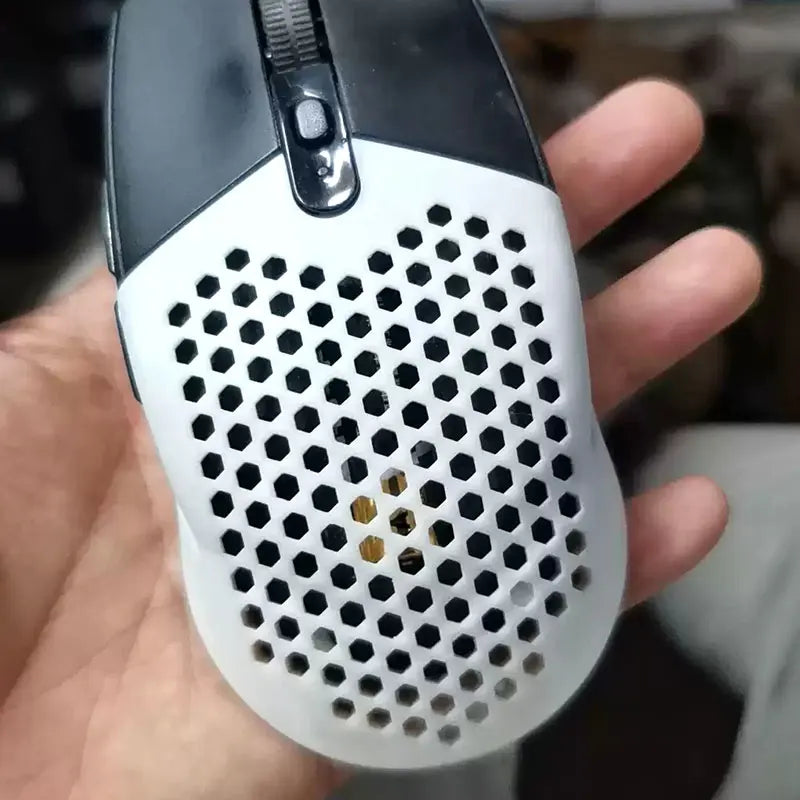 For compatible G304 G305 Magic Modified Hollow Wireless Mouse 3D Printing Shell Battery Cover Resin Nylon Back Cover Weight Loss