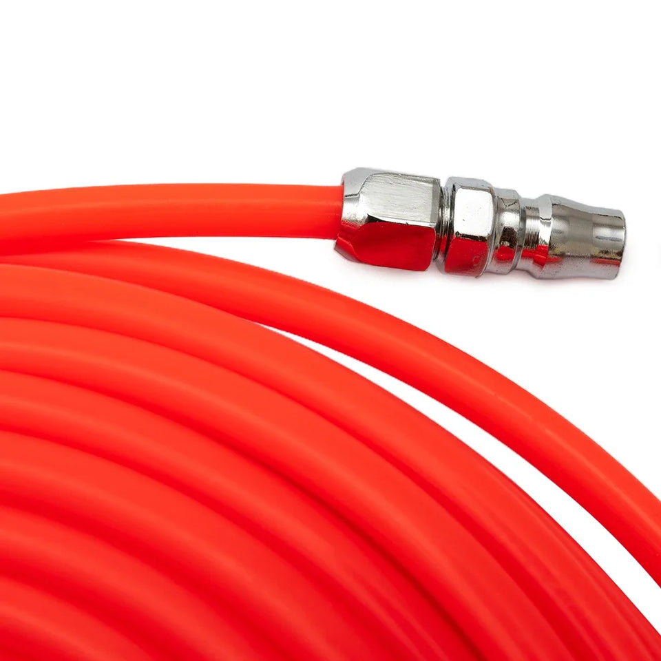 Heavy-Duty Pneumatic Straight Pipe Air Compressor Hose with Quick Connector – Ideal for Tools, Garden Gear & More