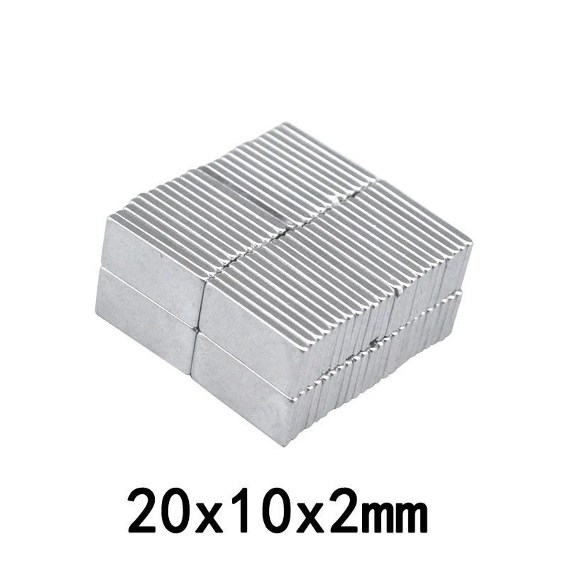 20x10x2mm  Block Rectangular Magnets  20x10x2 mm For Home Refrigerators, Offices DIY 20x10x2 mm