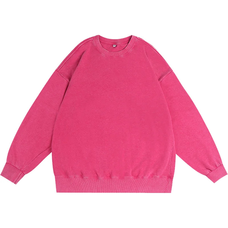 Fashion Washed Sweatshirt Custom Logo Casual Tie-dye Pullover Print Embroidery Company Team Design European And American Size
