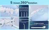 SEJOY Water Flosser Professional For Teeth, Gums, Braces, Dental Care, Electric Power With 5 Settings, 5 Tips For Home Travel
