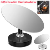 1Pc Espresso Extraction Shot Mirror Stainless Steel Reflector Magnetic Base Multi Directional Rotating Coffee Extractor Mirror