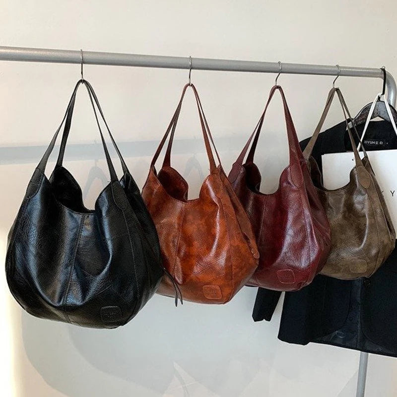 Womens Hand Bags Soft PU-Leather Shoulder Bags Ladies All-Matching Shopping Dating Bag Large Capacity Crossbody Bag Gift