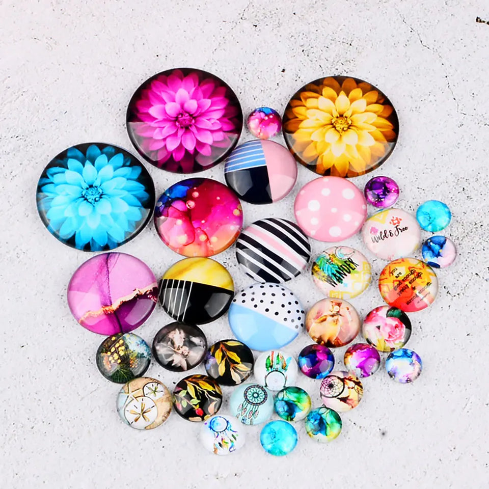 Handmade Teacup Coffee Cup Flower Photo Glass Cabochon Flatback Demo Flat Back Cameo For Diy Jewelry Making Supplies Accessories