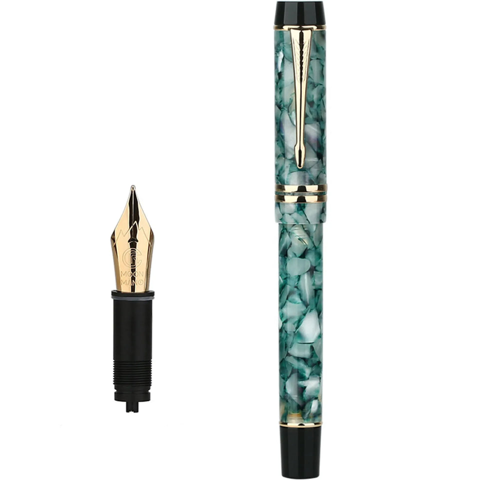 Majohn M600S Celluloid Fountain Pen F Nib with Converter Quality Fashion Office Business Writing Gift Pen Stationery Supplyn