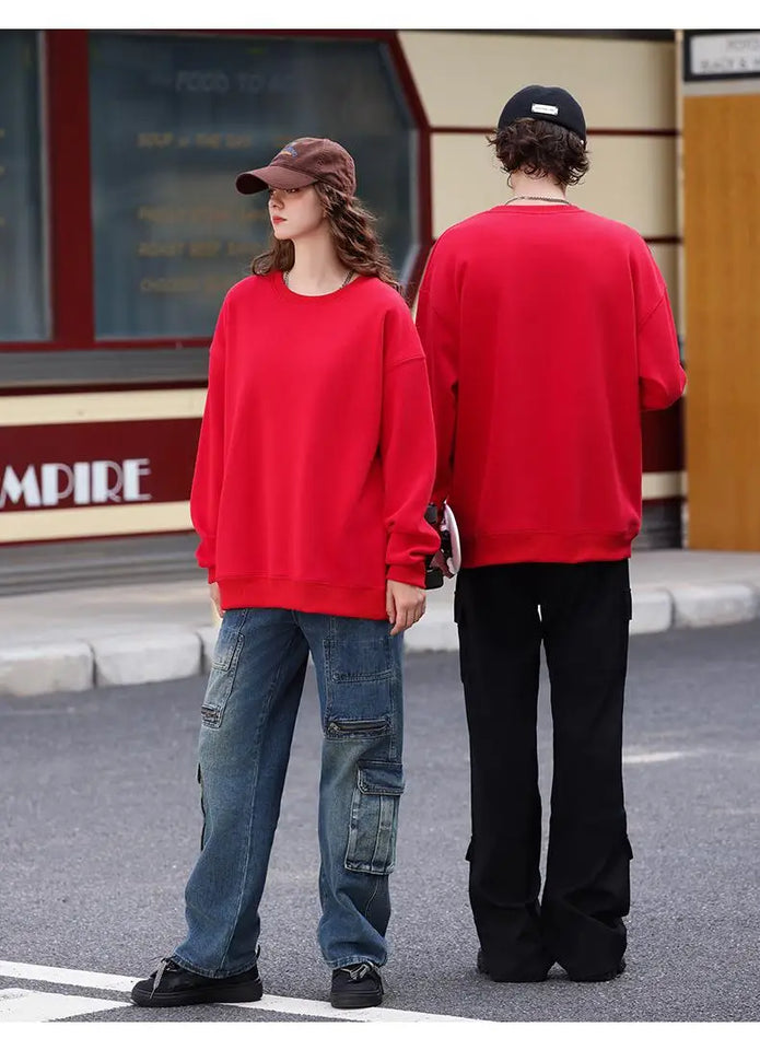 Customizable Thick Sweatshirt for Man Women Plain Hoodie Sweater Autumn Winter Fleece Sweatshirts Logo Original Design