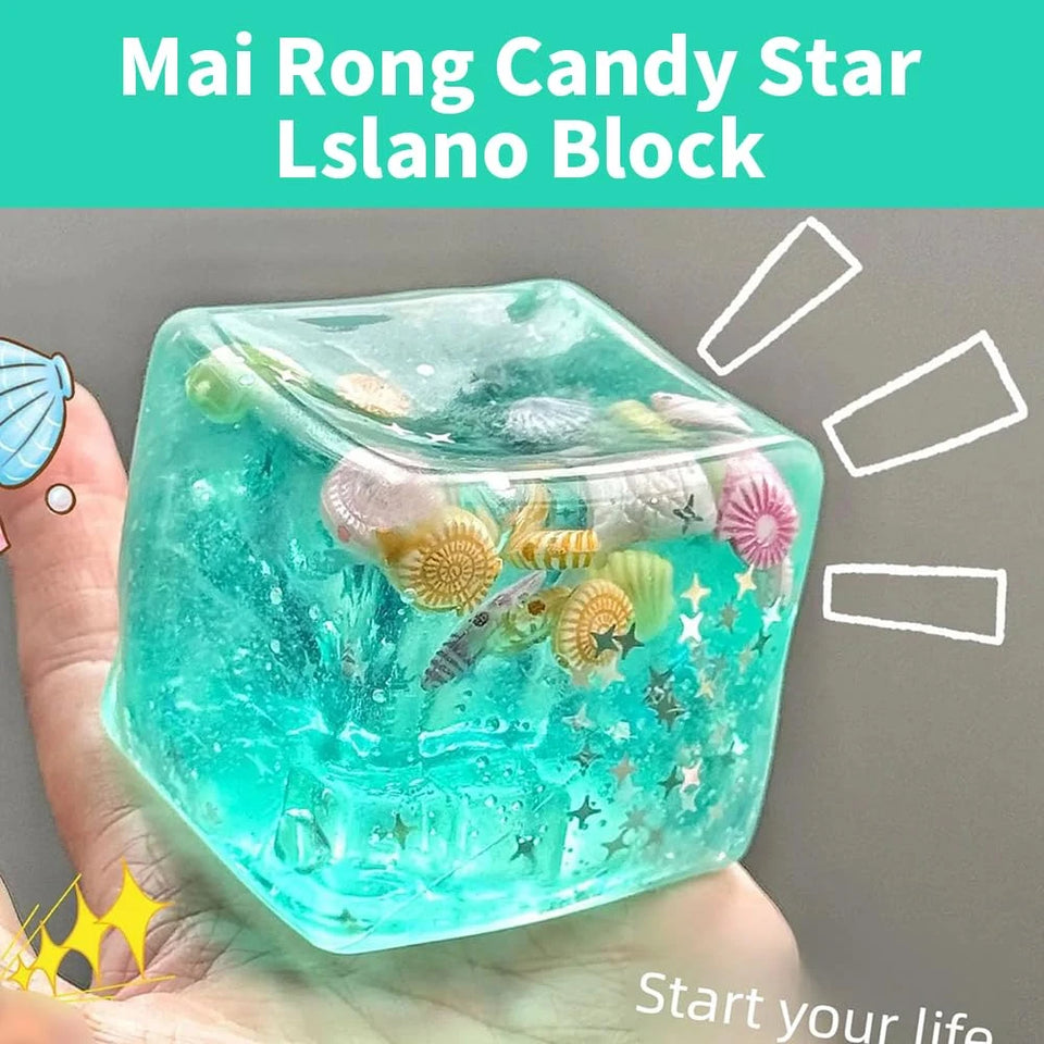1 Cube Slow Rebound Squishy Toy, Cube Stress Relief Ball, Soft Slow Rebound Sensory Toy, Cube Shell-Shaped Squishy Toy, Elastic Fingertip Toy, Squeeze Ball Hand Toy