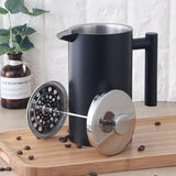 1.5L / 2L Coffee Maker French Press Stainless Steel Espresso Coffee Machine French Press Double-Wall Insulated Coffee Tea Maker