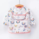 Baby Apron Bibs Toddler Long Sleeve Scarf Waterproof Art Smock Feeding Bib Infant Boys Girls Kid Burp Cloth Bandana New Arrivals