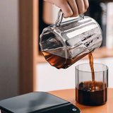 Household Coffee Maker Advanced Grey Glass Hand-brewed Coffee Drip Filter Cup Wood Pallet Sharing Pot Coffeeware Accessories