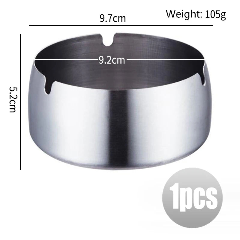 1pcs stainless steel restaurant ashtray, restaurant hotel hotel commercial gift ashtray, simple and personalized gold ashtray