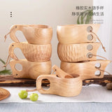 (1pcs) Creative Small Wooden Milk Cup 6/8oz 180-240ml Finland Wooden Coffee Cup