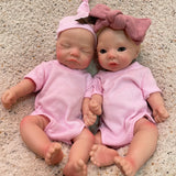 AnjoDoll 10Inch Silicone Girls Whole Body Soft Solid Silicone Reborn Doll Handmade Painted Washable Play Dolls Toys For Gifts