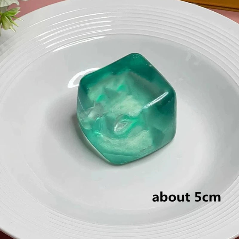 Maltose Ice Cube Squishy Toys Stress Relief Squeeze Toy Decompression Ice Cubes Sensory Fidget Toy Anti Stress Slow Rebound