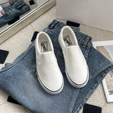 Canvas Shoes Women Couple Slip on Flat Comfortable Casual Shoes Fashion Platform Ladies Vulcanized Shoes Zapatillas Mujer 2025