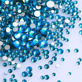 1440Pcs Mix Size Glass Flatback Rhinestone Glitter Crystal AB Round Diamond Non Hotfix Glue On Stone for DIY Nail Art Decoration