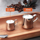 12.5/30ml Mini Coffee Milk Frothing Jug Latte Art Milk Frother Pitcher Stainless Steel Measurement Jug Pot Coffee Accessorie