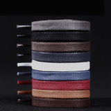 1Pair Waxed Cotton Shoelaces 8mm Width Flats Waterproof Shoe laces Unisex Boots Casual Sneakers Shoelace Leather Laces Shoes