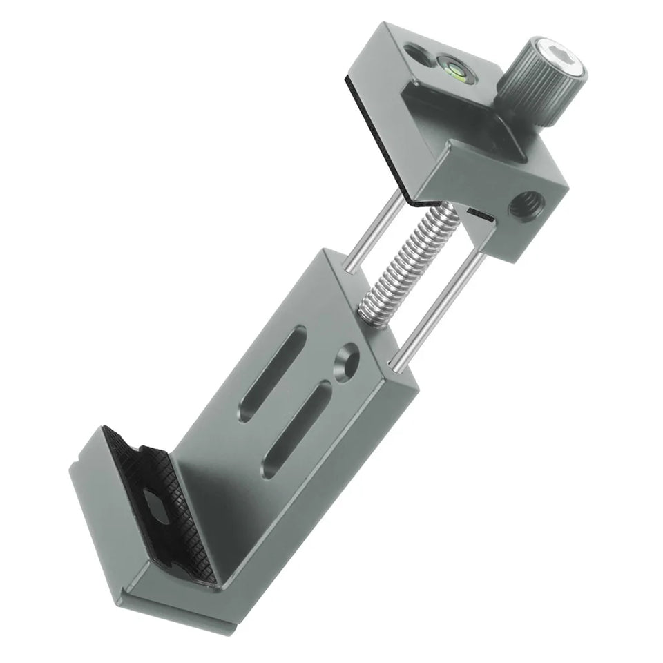 Aluminum Alloy Mobile Phone Holder Clip for Smartphone with Spirit Level Cold Shoe Mount 1/4 3/8 Hole Tripod Head Clamp Bracket