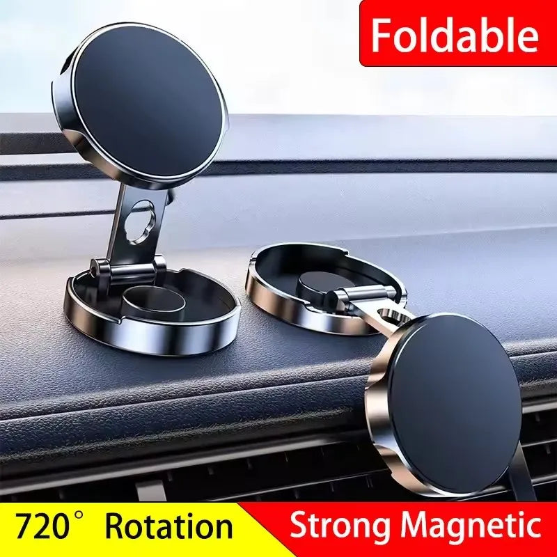 Strong Magnetic Mobile Phone Stand 720° Foldable Round Bracket Car Holder Support for Universal Phones Mount Holders In Car