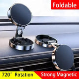Strong Magnetic Mobile Phone Stand 720° Foldable Round Bracket Car Holder Support for Universal Phones Mount Holders In Car