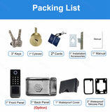 IP66 Waterproof Tuya Wifi Fingerprint Smart Door Lock Outdoor Gate TTLock Bluetooth Password Card Electronic Rim Lock For Home