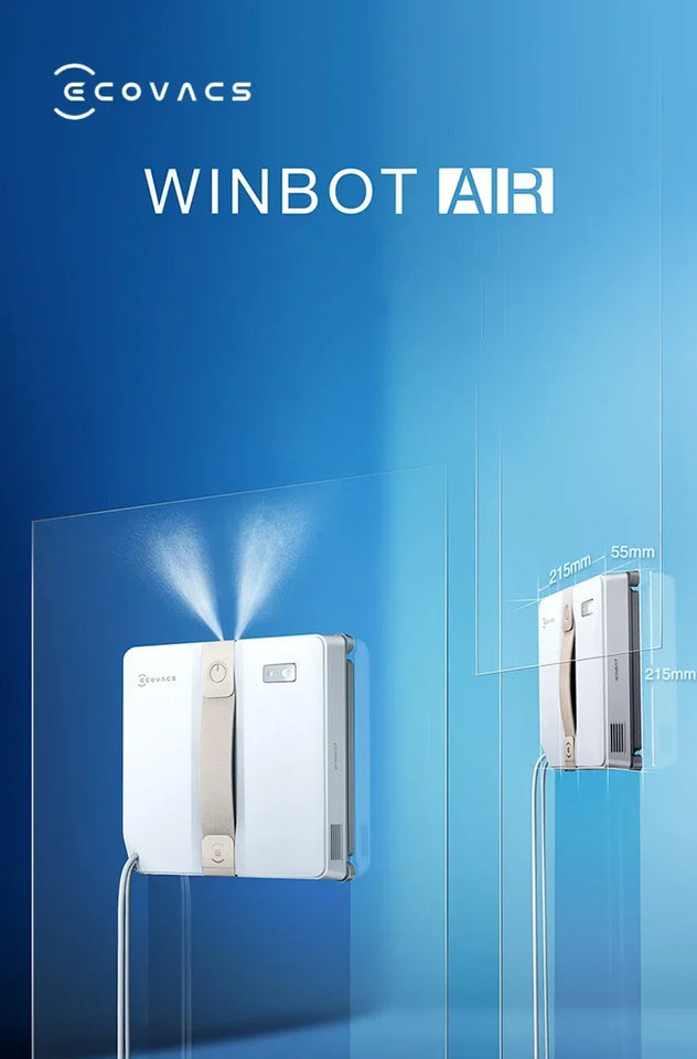 New Original ECOVACS Window Cleaning Machine WINBOT AIR MINI Window Cleaning Robot 8000Pa Glass Vacuum Cleaner