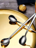 5pcs 304 Stainless Steel Spoons Ice Cream Spoons Long Handle Coffee Spoons Stirring Spoons Kitchen Utensils